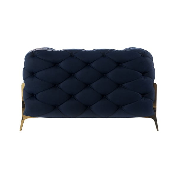 Tmavě modré sametové křeslo Chelsea Bis – Ropez-image-3