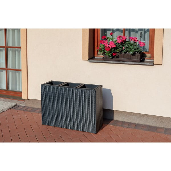Venkovní květináč v černé barvě Bonami Essentials Patteo-image-1