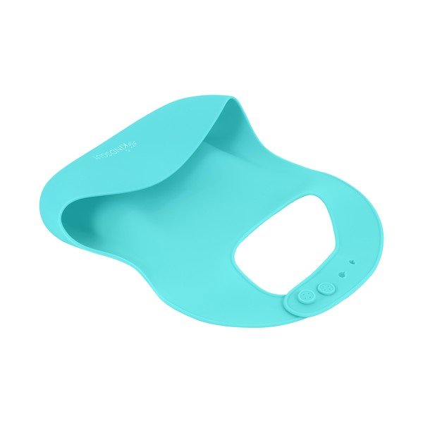 Modrý silikonový bryndák s kapsou Kindsgut Bib-image-2