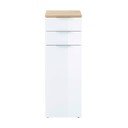 Bílá přírodní vysoká koupelnová skříňka v dekoru dubu 39x112 cm Pescara – Germania