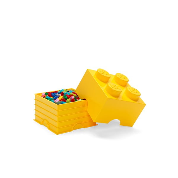 Žlutý úložný box čtverec LEGO®-image-2