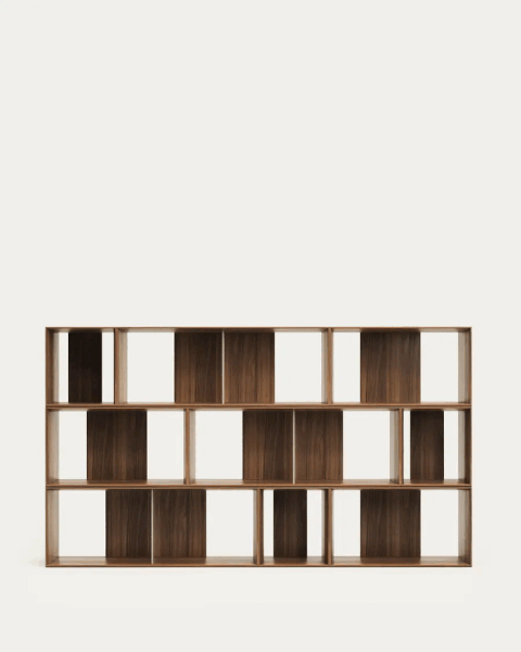 Modulární policový systém v dekoru ořechu v přírodní barvě 9 ks 202x114 cm Litto – Kave Home-image-3