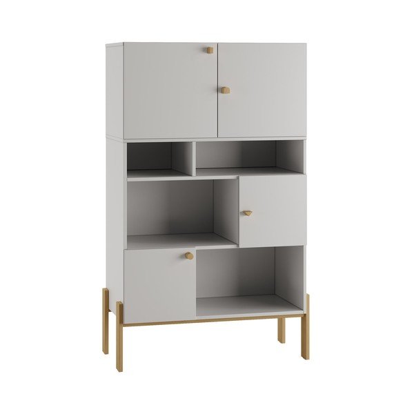 Světle šedá nízká dětská komoda 100x50 cm Cube - Pinio-image-4