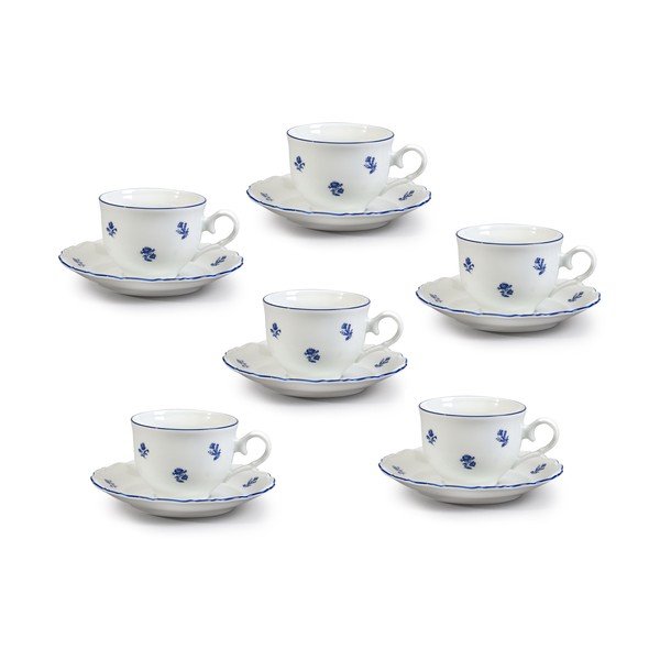 Porcelánová sada na čaj s modrou kytičkou Thun Ophelia-image-2