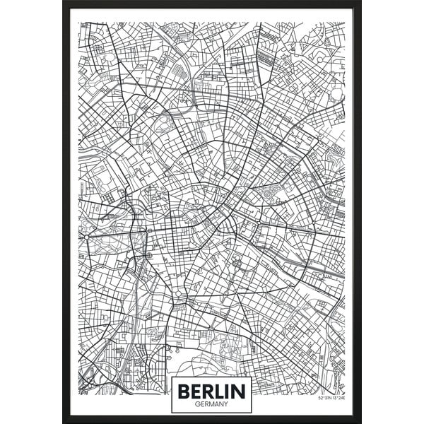 Nástěnný plakát v rámu MAP/BERLIN, 70 x 100 cm