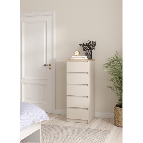 Krémová komoda 40x111x50 cm Naia – Tvilum-image-1