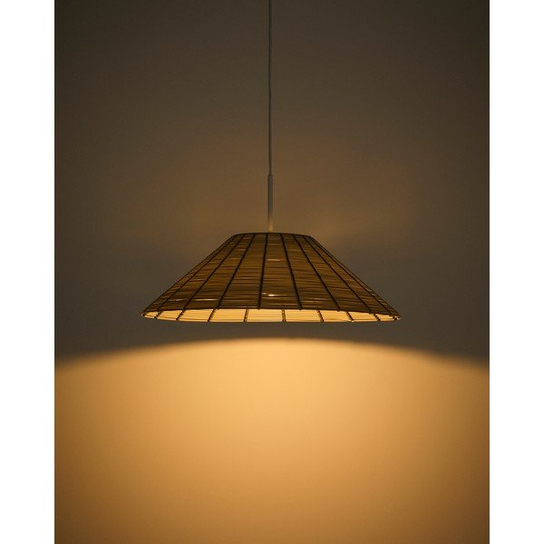 Béžové stínidlo z umělého ratanu ø 50 cm Saranella – Kave Home-image-3
