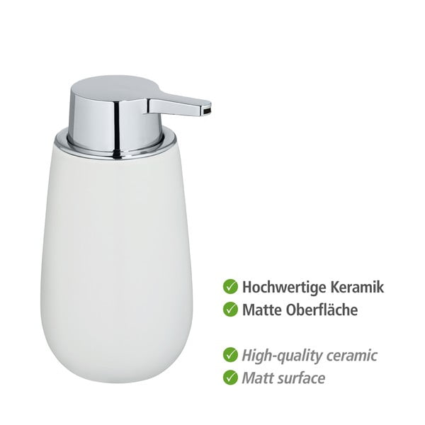 Bílý keramický dávkovač mýdla Wenko Badi-image-3