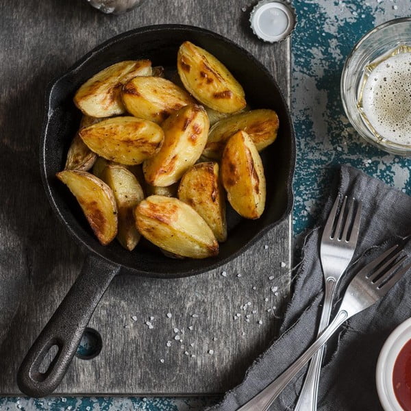 Grilovací litinová pánev ø 24 cm Litina – Orion-image-1