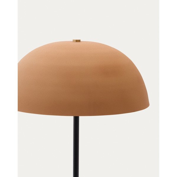 Stojací lampa v terakotové barvě s kovovým stínidlem (výška 140 cm) Nibla – Kave Home-image-4
