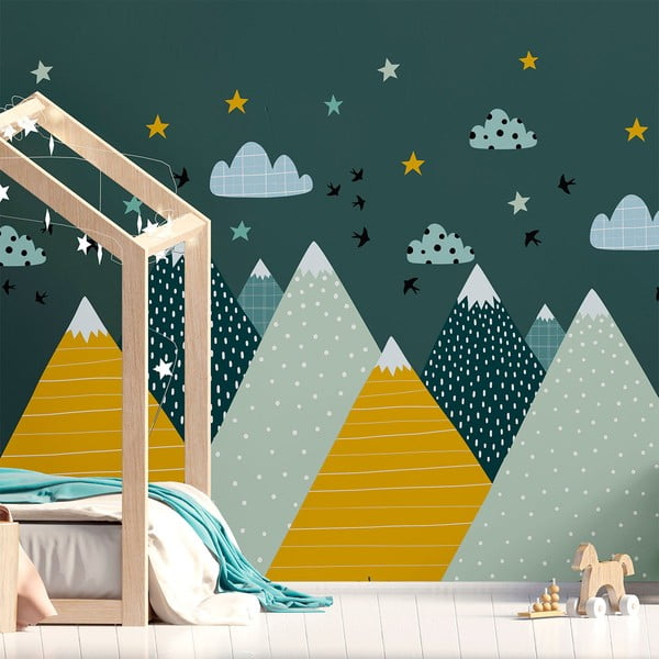 Nástěnná samolepka Ambiance Giant Kid Sticker Scandinavian Mountains Ziska-image-3