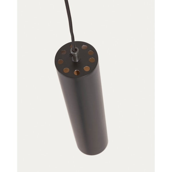 Černé závěsné svítidlo s kovovým stínidlem ø 8 cm Maude – Kave Home-image-3
