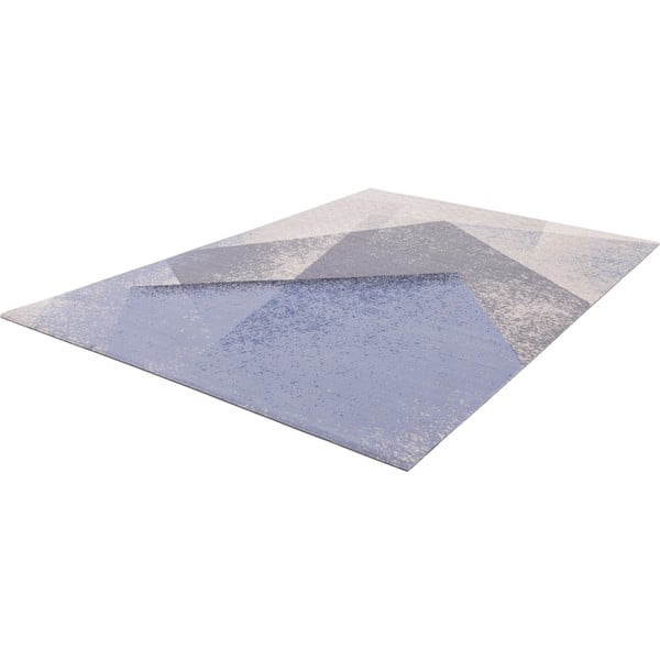 Světle modrý vlněný koberec 160x240 cm Folds – Agnella-image-4