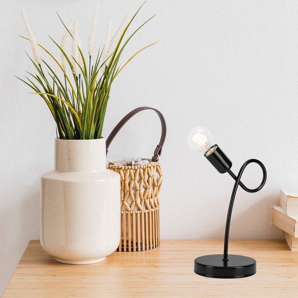Černá stolní lampa - LAMKUR-image-1