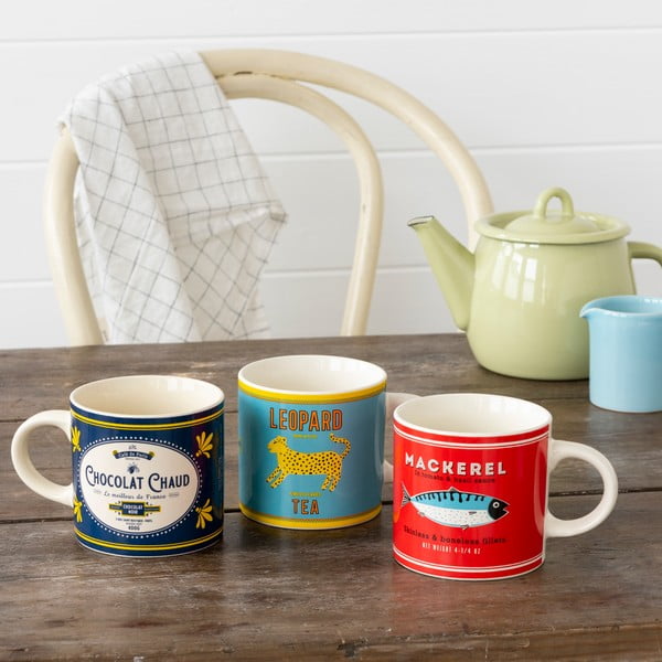 Tmavě modrý/krémový keramický hrnek 350 ml Chocolat Chaud – Rex London-image-3