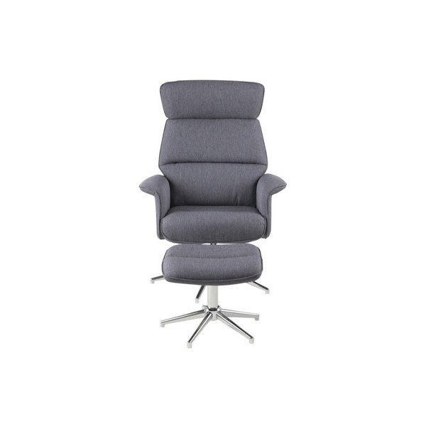 Tmavě šedé polohovatelné křeslo s podnožkou Actona Alura-image-2