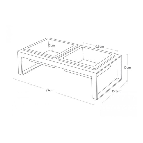 Set černých zvířecích misek se stojánkem Yamazaki Tower-image-4