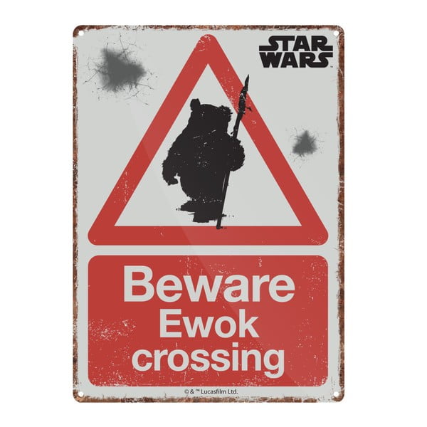 Dekorativní cedule Star Wars™ Ewok, 15 x 21 cm