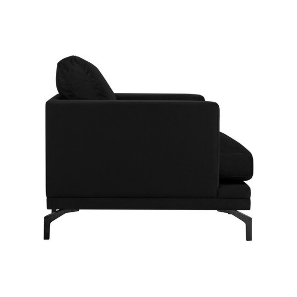 Černé křeslo s podnožím v černé barvě Windsor & Co Sofas Jupiter-image-2