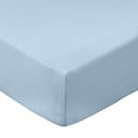 Modré napínací prostěradlo z bavlněného perkálu 90x190 cm Cotton Percale – Bianca