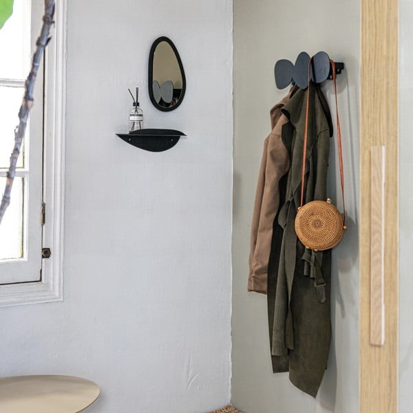 Černý kovový nástěnný věšák 35 cm Tumulo – Spinder Design-image-1