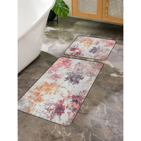 Růžovo-fialové koupelnové předložky v sadě 2 ks 60x100 cm – Mila Home-image-2