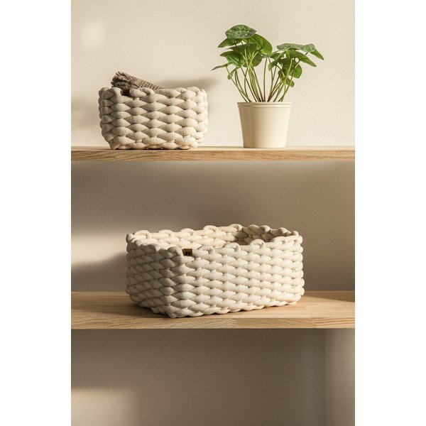 Látkový košík 35x25x14 cm Peach Skin M – Bigso-image-3