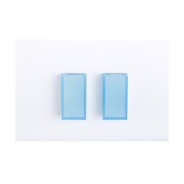 Samodržící nástěnný kelímek na zubní kartáčky Listo Light Blue, 2 ks