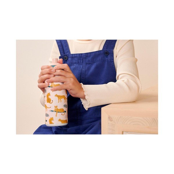 Světle růžová plastová dětská lahev 400 ml Fairy Garden – Mepal-image-4