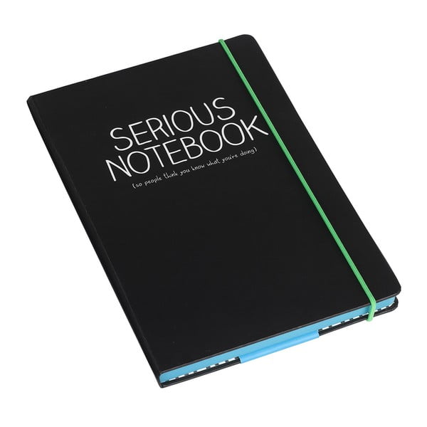 Černý zápisník formátu A5 Happy Jackson Serious-image-1