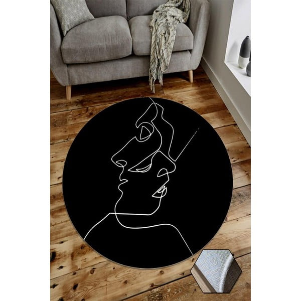 Koberec Rizzoli Faces, ⌀ 100 cm-image-1