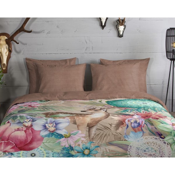 Hnědé flanelové povlečení na jednolůžko 140x200 cm – HIP-image-2