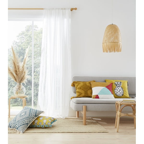 Bílá voálová záclona 140x183 cm Aletta – Pineapple Elephant-image-1