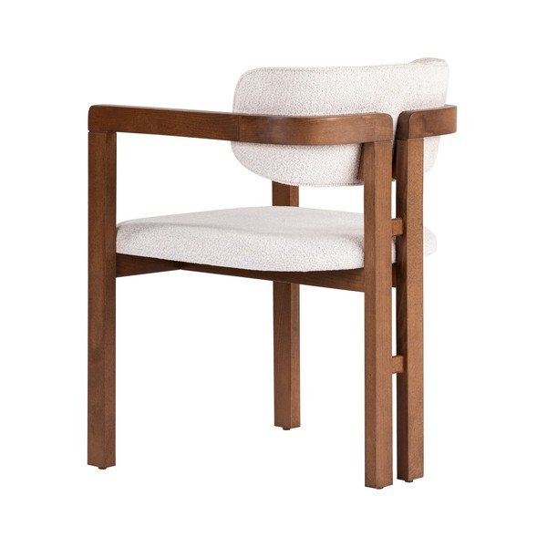 Bílé jídelní křeslo s područkami Toscana – Kalune Design-image-2