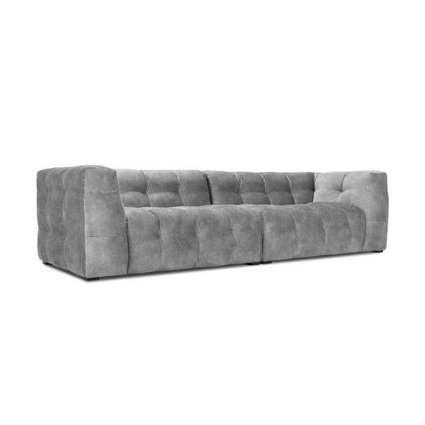 Šedá sametová pohovka Windsor & Co Sofas Vesta, 280 cm-image-3