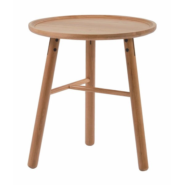 Matně lakovaný dubový odkládací stolek Folke  Saga, ⌀ 50 cm