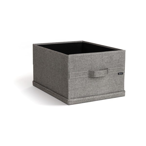 Šedý látkový úložný box s víkem 36x46x25 cm Soft Storage Large – Bigso-image-1
