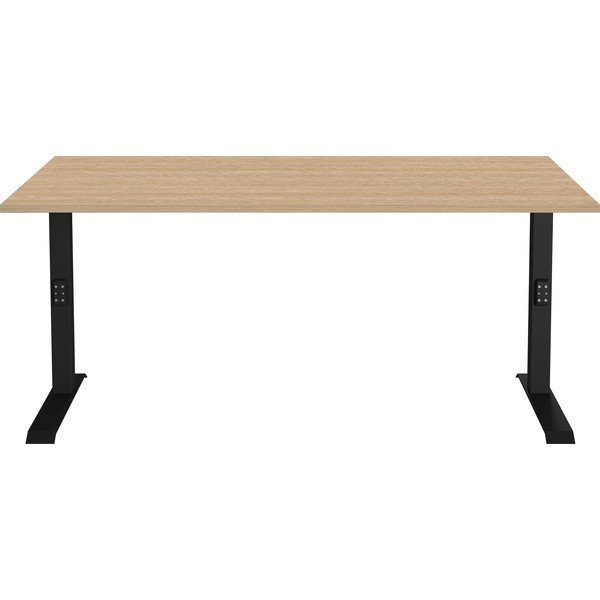 Polohovací pracovní stůl s deskou v dubovém dekoru 80x160 cm Lissabon – Germania-image-2