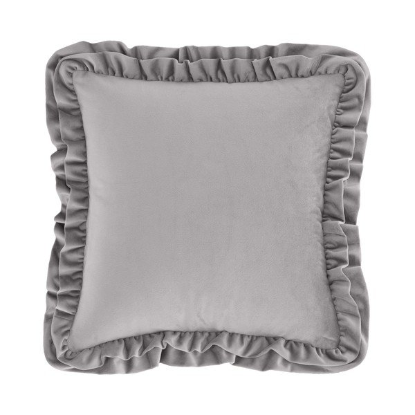 Sametový dekorační polštář 43x43 cm Velvet Double Frill – Catherine Lansfield