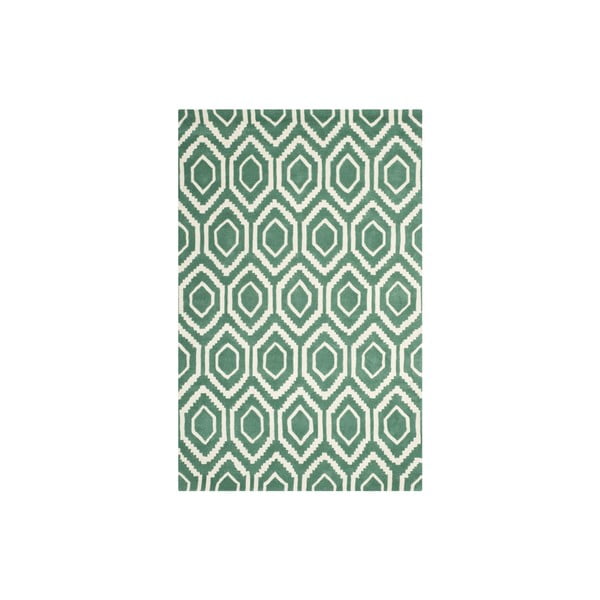 Zelený vlněný koberec Safavieh Essex, 243 x 152 cm