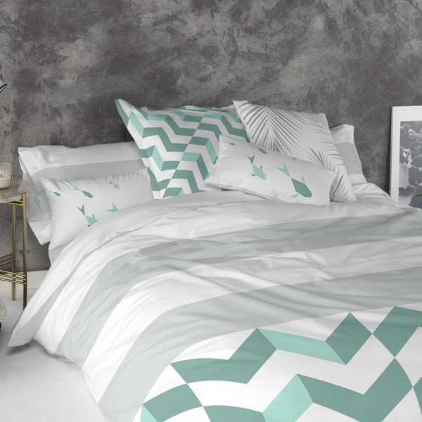 Sada 2 bavlněných povlaků na polštář Blanc Zigzag-image-4