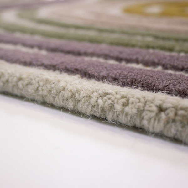 Zelený ručně tkaný vlněný koberec 140x200 cm Spiral Shaped  – Flair Rugs-image-3