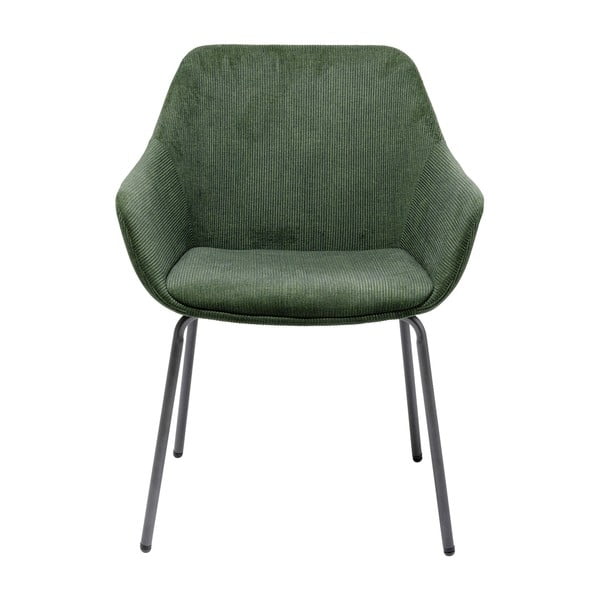 Set 2 zelených sametových židlí s područkami Kare Design Avignon-image-1