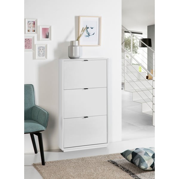 Bílý botník se 3 zásuvkami Marckeric Luka-image-1