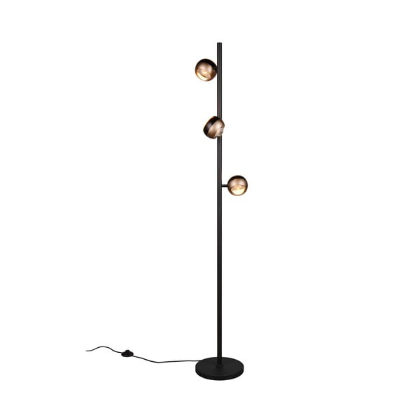 Černá/v bronzové barvě LED stojací lampa (výška 150 cm) Orbit – Trio Select-image-3
