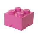 Růžový úložný box čtverec LEGO®