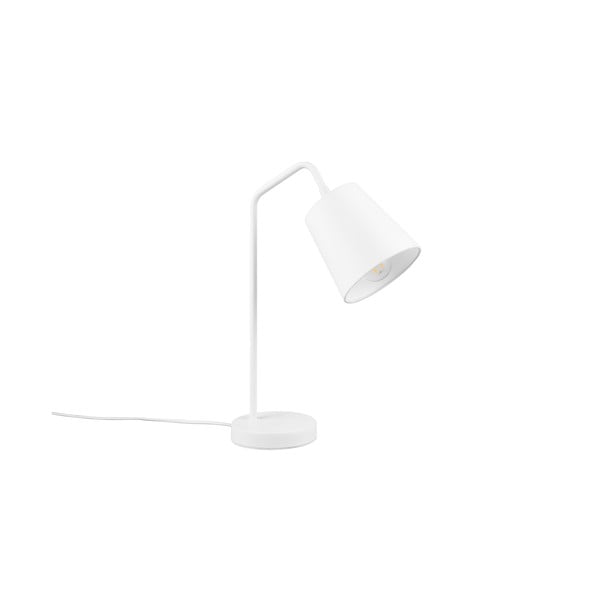 Bílá stolní lampa s textilním stínidlem (výška 45 cm) Buddy – Trio-image-2