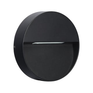 Tmavě šedé kruhové nástěnné svítidlo SULION Kamal, ø 15 cm