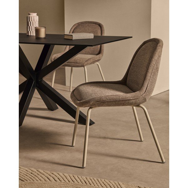 Jídelní židle šedobéžová Aimin – Kave Home-image-1