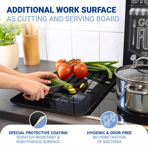 Sada 2 skleněných krytů na sporák Wenko Bon Appetit, 52 x 30 cm-image-3